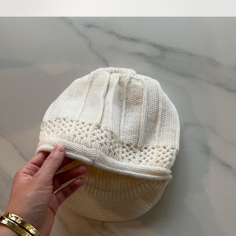 Cream Knit Beanie